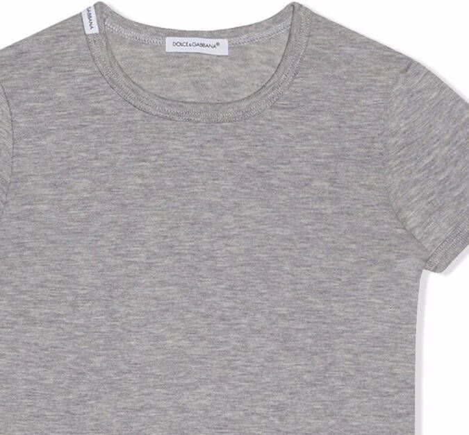 Dolce & Gabbana Kids Katoenen T-shirt Grijs
