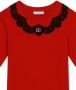 Dolce & Gabbana Kids Katoenen T-shirt met kant Rood - Thumbnail 3