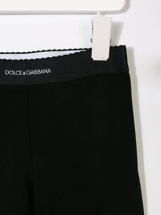 Dolce & Gabbana Kids legging met logo op de tailleband Zwart