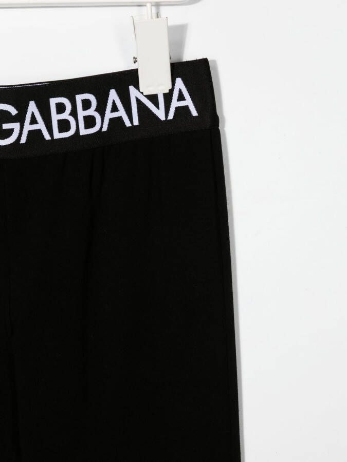 Dolce & Gabbana Kids Legging met logoband Zwart