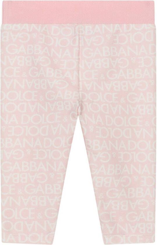 Dolce & Gabbana Kids Legging met logoprint Roze