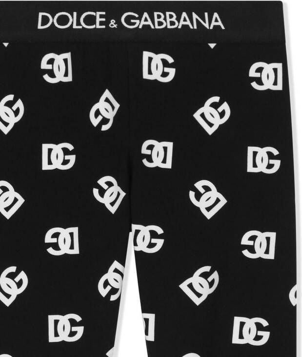 Dolce & Gabbana Kids Legging met logoprint Zwart