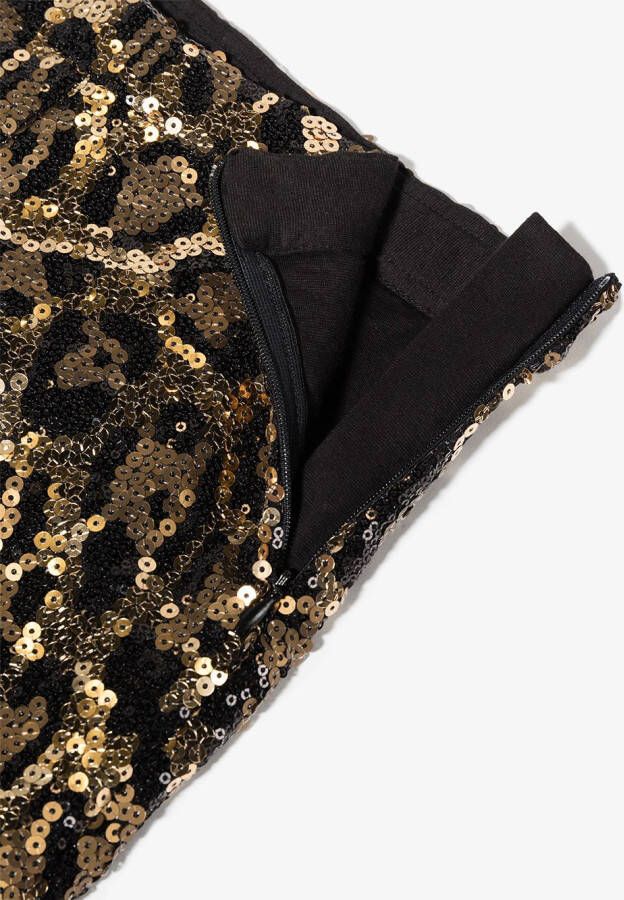 Dolce & Gabbana Kids Legging met luipaardprint en pailletten Goud