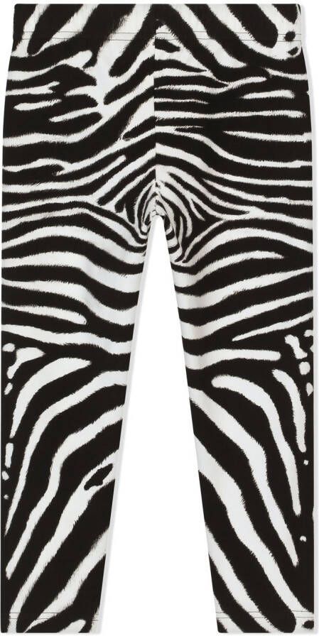 Dolce & Gabbana Kids Legging met zebraprint Wit