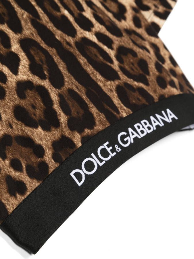 Dolce & Gabbana Kids T-shirt met ruches Bruin