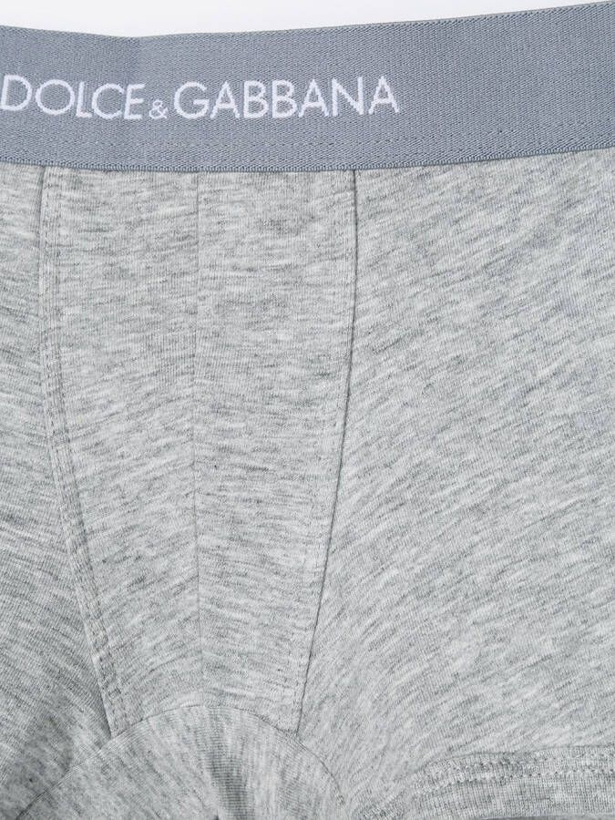 Dolce & Gabbana Kids logo boxer shorts Grijs
