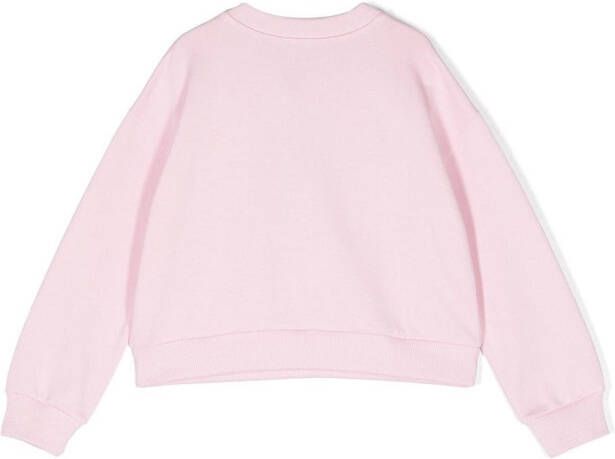 Dolce & Gabbana Kids Katoenen sweater met DG-logo Roze