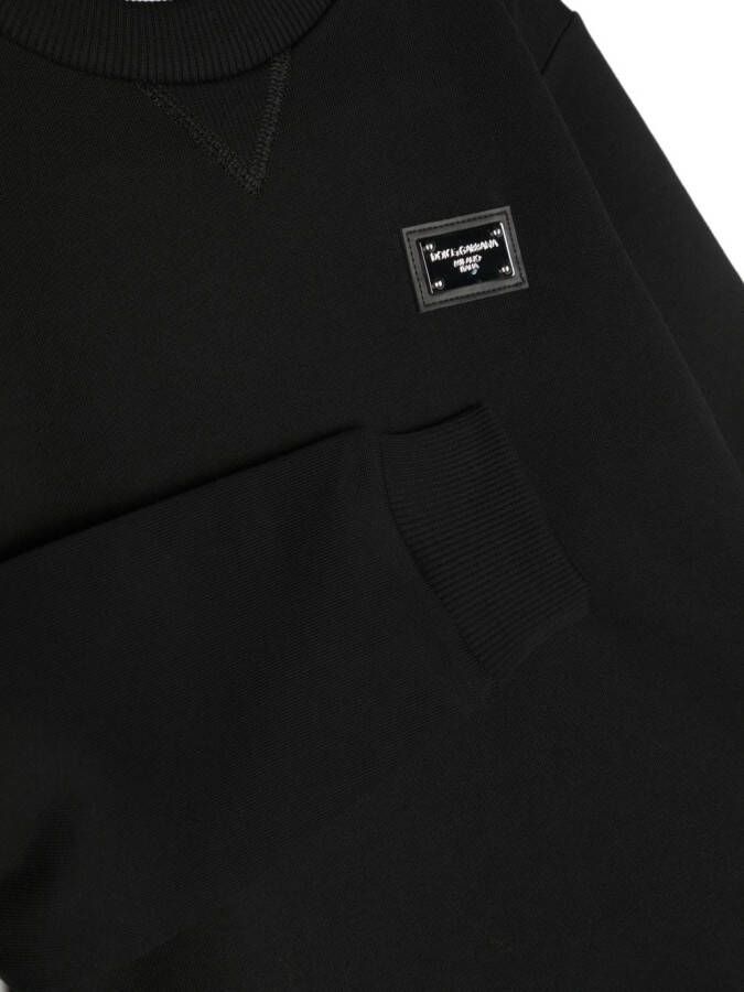 Dolce & Gabbana Kids Sweater met logopatch Zwart