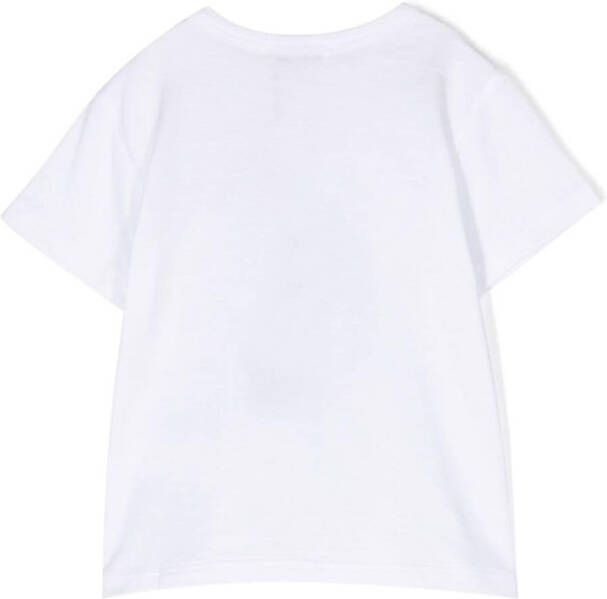 Dolce & Gabbana Kids T-shirt met logoplakkaat Wit