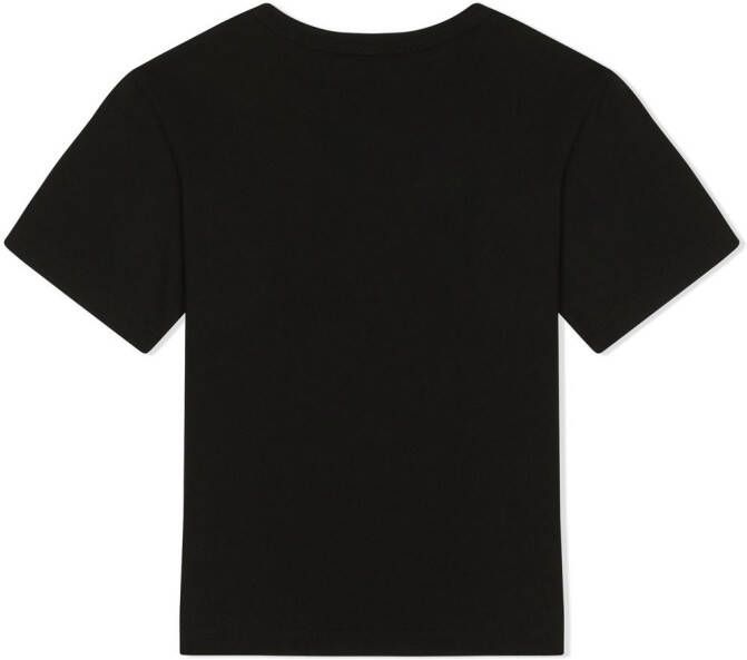 Dolce & Gabbana Kids Katoenen T-shirt met logo Zwart