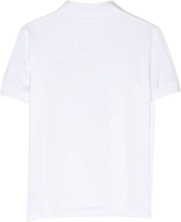 Dolce & Gabbana Kids Poloshirt met logoplakkaat Wit