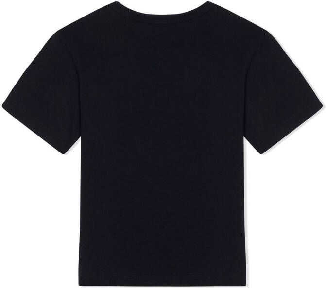 Dolce & Gabbana Kids Katoenen T-shirt met logo Zwart