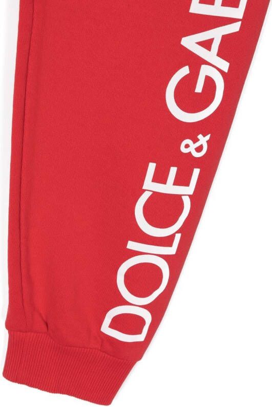 Dolce & Gabbana Kids Trainingsbroek met logoprint Rood