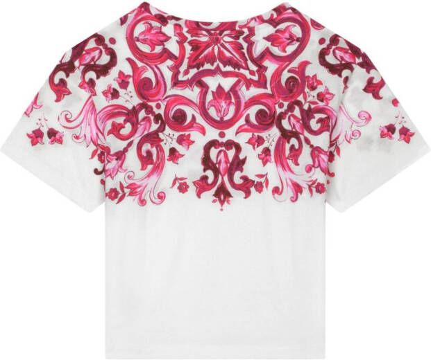 Dolce & Gabbana Kids T-shirt met print Wit