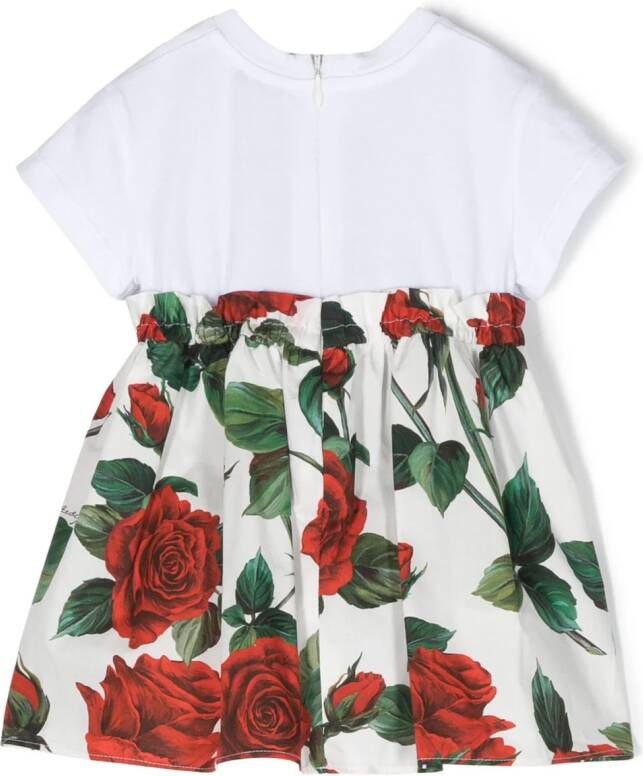 Dolce & Gabbana Kids Mini-jurk met uitlopende pijpen Wit