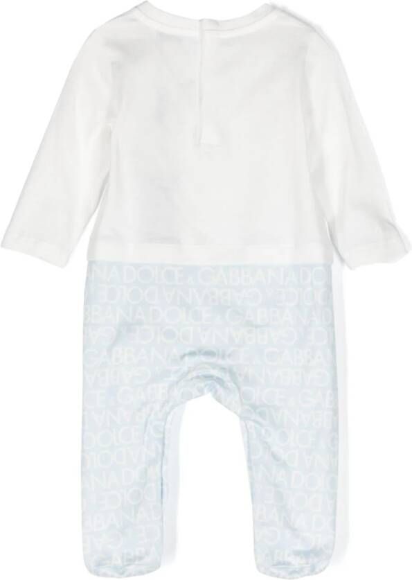 Dolce & Gabbana Kids Pyjama met monogram patroon Blauw