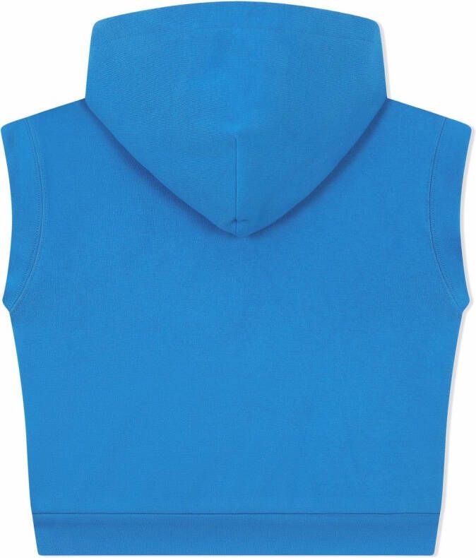 Dolce & Gabbana Kids Mouwloze hoodie Blauw