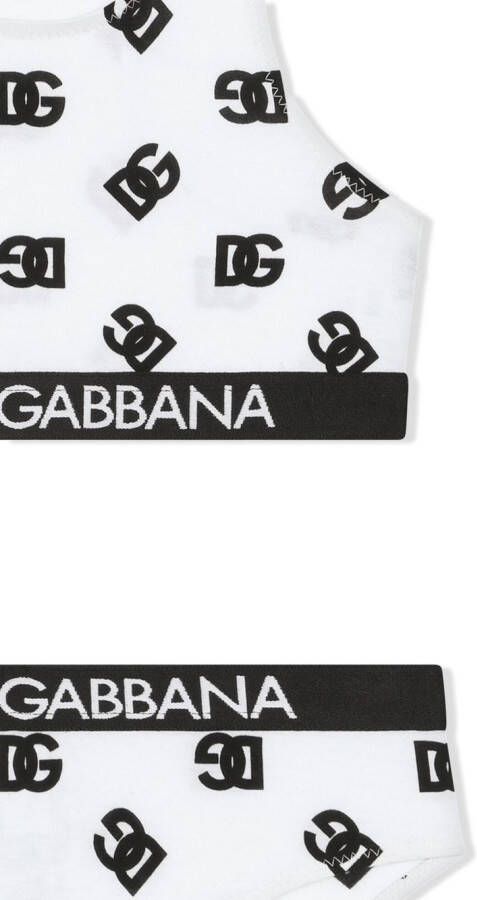 Dolce & Gabbana Kids Ondergoed met DG-logo Wit