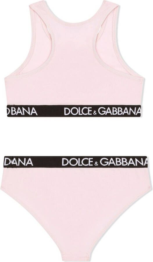 Dolce & Gabbana Kids Ondergoed met logoband Roze