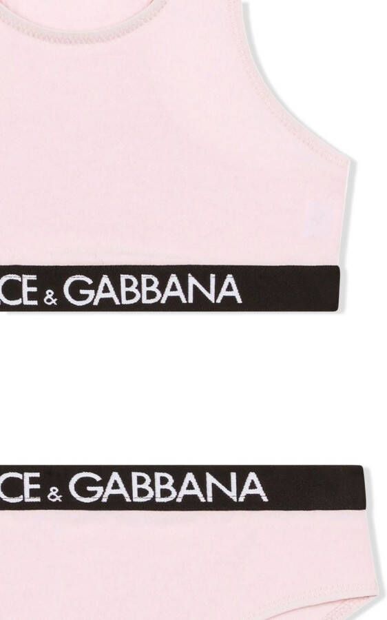 Dolce & Gabbana Kids Ondergoed met logoband Roze