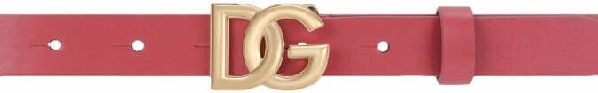 Dolce & Gabbana Kids Leren riem Roze