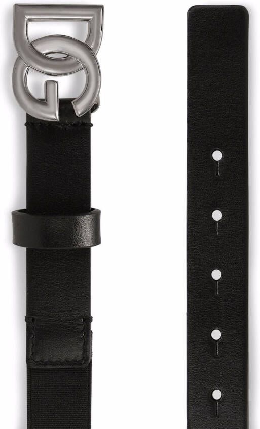 Dolce & Gabbana Kids Riem met logogesp Zwart