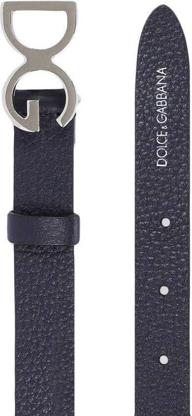 Dolce & Gabbana Kids Riem met logoplakkaat Blauw