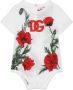 Dolce & Gabbana Kids Romper met bloe print Wit - Thumbnail 2