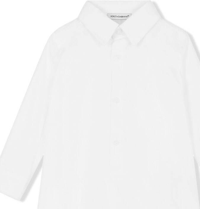 Dolce & Gabbana Kids Romper met shirt-stijl Wit