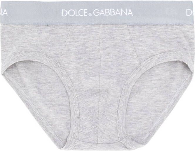 Dolce & Gabbana Kids Set slips met logoprint Grijs