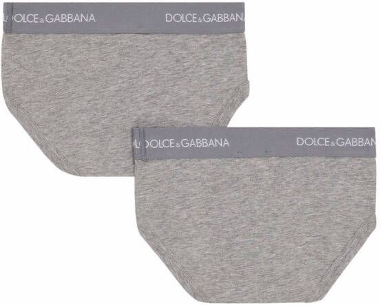 Dolce & Gabbana Kids Set van 2 boxershorts Grijs
