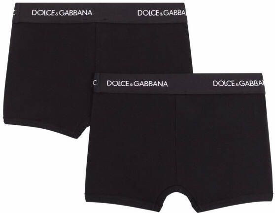 Dolce & Gabbana Kids Set van 2 boxershorts Zwart
