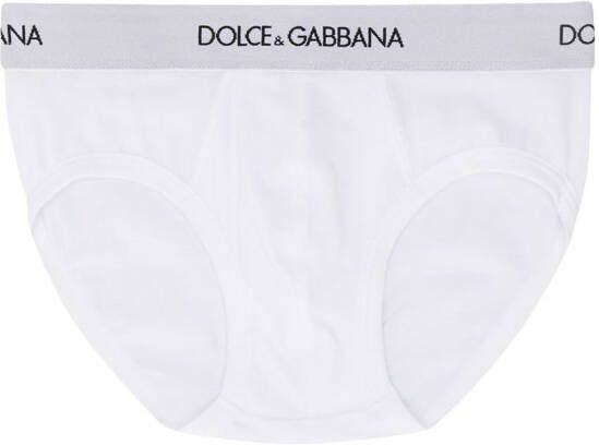 Dolce & Gabbana Kids Set van twee slips Wit