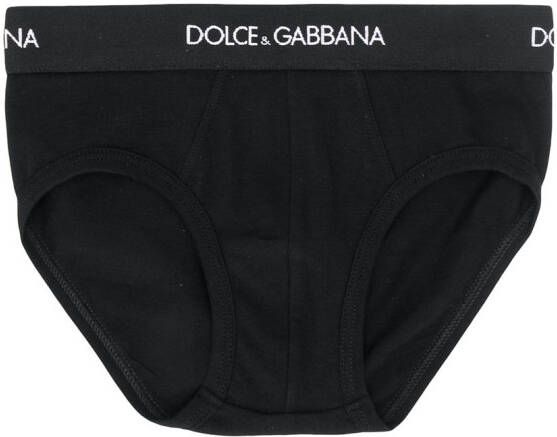 Dolce & Gabbana Kids Set van twee slips Zwart