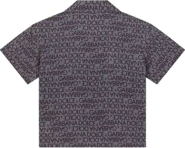 Dolce & Gabbana Kids Shirt met logoprint Grijs