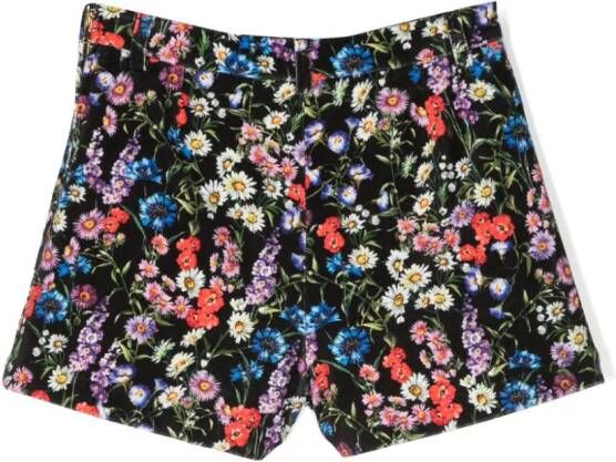 Dolce & Gabbana Kids Shorts met bloemenprint Zwart