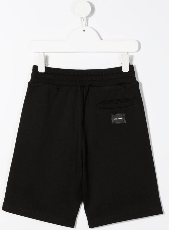 Dolce & Gabbana Kids Shorts met logoplakkaat Zwart