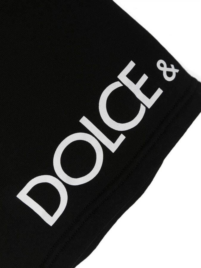 Dolce & Gabbana Kids Shorts met logoprint Zwart