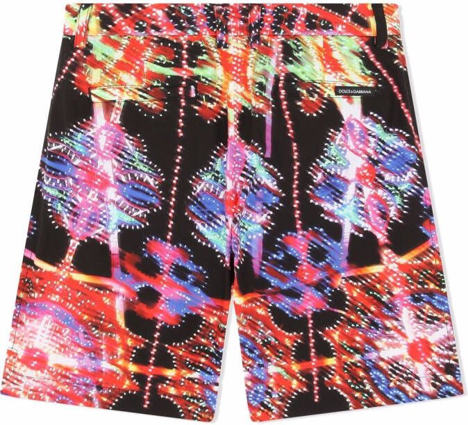 Dolce & Gabbana Kids Shorts met print Zwart
