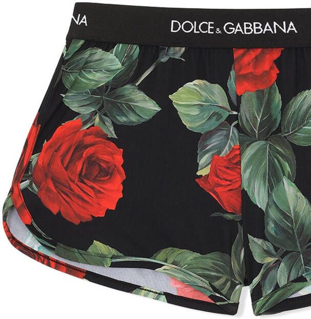 Dolce & Gabbana Kids Zwembroek met roosprint Roze