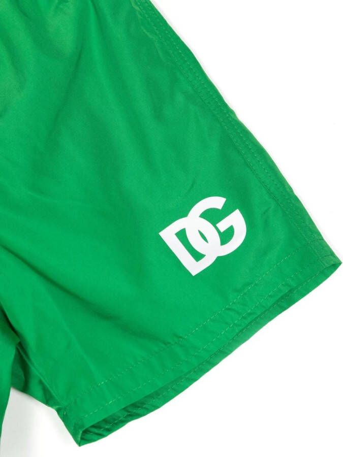 Dolce & Gabbana Kids Shorts met trekkoordtaille Groen
