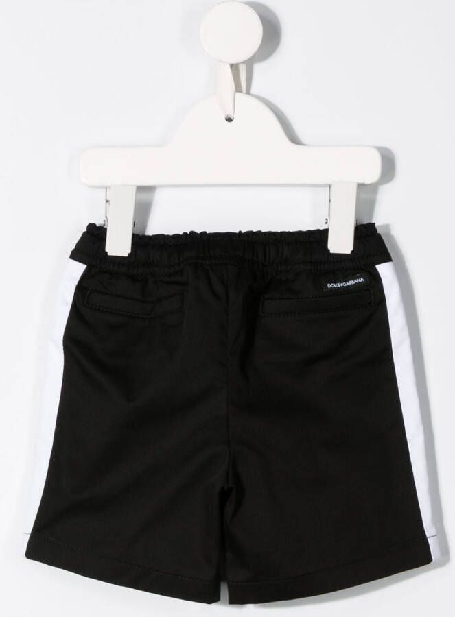 Dolce & Gabbana Kids Shorts met zijstreep Zwart