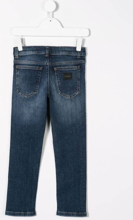 Dolce & Gabbana Kids slim-fit jeans Blauw