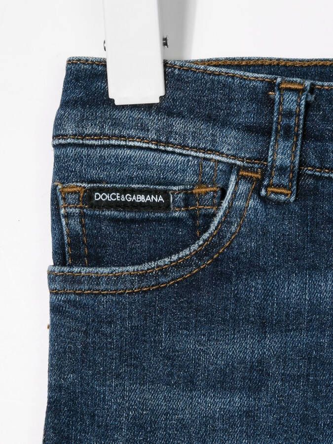Dolce & Gabbana Kids slim-fit jeans Blauw