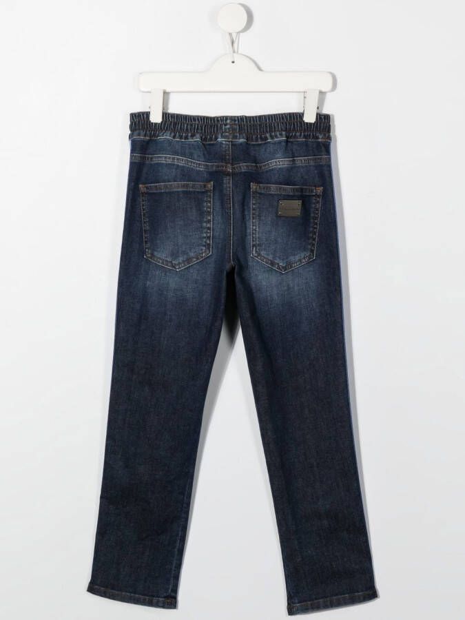 Dolce & Gabbana Kids Straight jeans Blauw