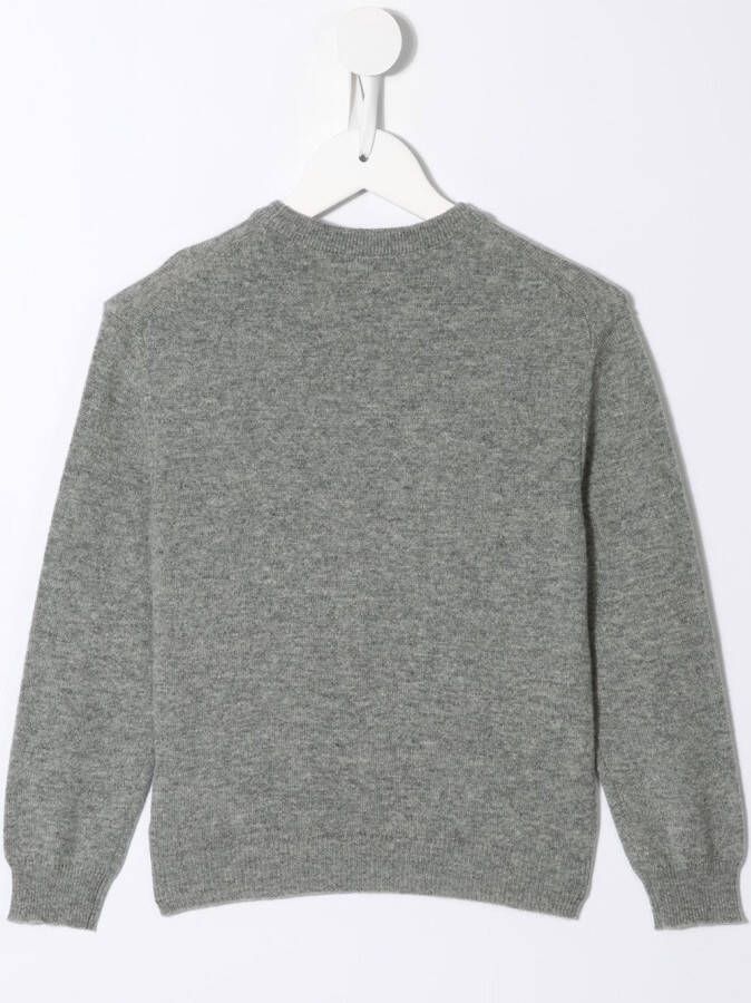 Dolce & Gabbana Kids Sweater met geborduurd logo Grijs