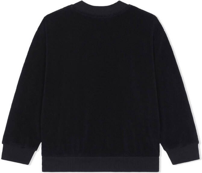 Dolce & Gabbana Kids Badstof sweater met logoprint Zwart