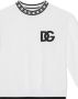 Dolce & Gabbana Kids Katoenen sweater met DG-logo Wit - Thumbnail 3