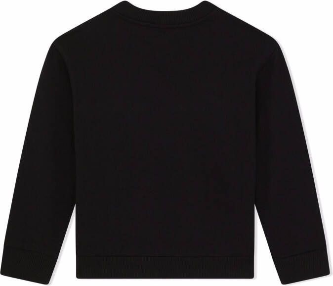 Dolce & Gabbana Kids Katoenen sweater met print Zwart