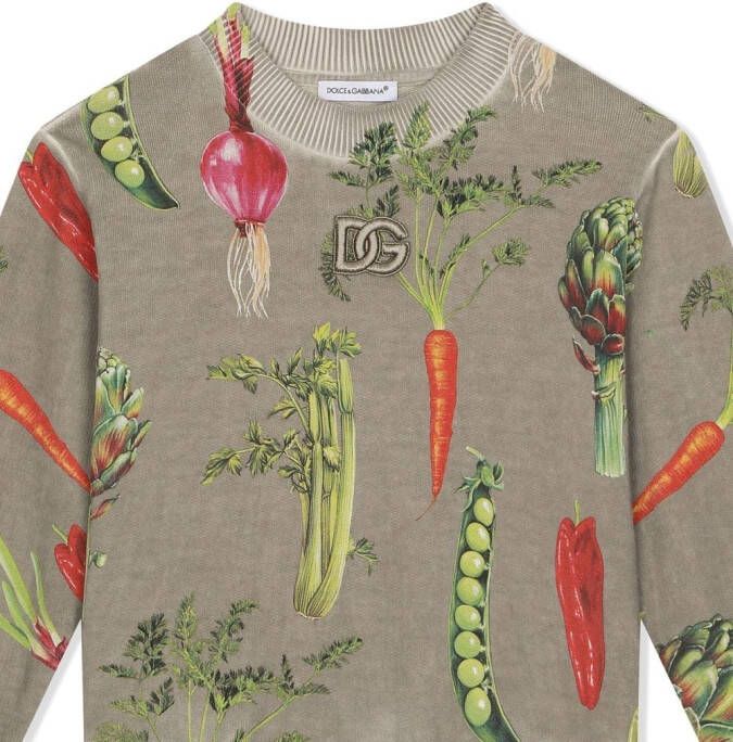 Dolce & Gabbana Kids Sweater met ronde hals Grijs
